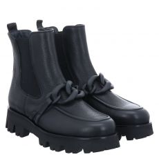  Paul Green, 0074-9043-044, kurzer Glattleder-Stiefel in schwarz für Damen