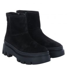  Paul Green, 0074-8113-016, Veloursleder-Chelsea in schwarz für Damen