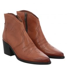  Paul Green, 0074-8110-014, kurzer Glattleder-Stiefel in cognac für Damen