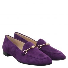  Högl, Blau, klassischer Veloursleder-Slipper in lila für Damen