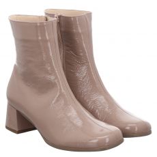  Högl kurzer Knautschlack-Stiefel in beige für Damen