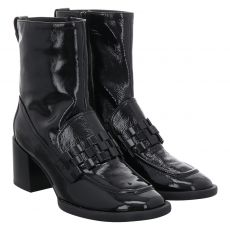  Högl kurzer Lackleder-Stiefel in schwarz für Damen