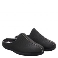  Hans Herrmann Textil-Hausschuh in schwarz für Herren