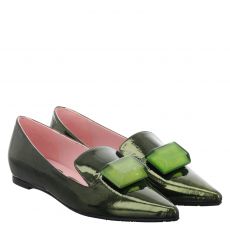  Ras, Komica, Lackleder-Ballerina in grün für Damen