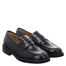  Luca Grossi, Nibtal, klassischer Glattleder-Slipper in schwarz für Damen