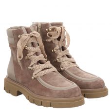  Luca Grossi, Alltal, Veloursleder-Schnürstiefel in braun für Damen