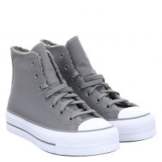  Converse, Ctas Lift, Kunstleder-Schnürstiefel in grau für Damen