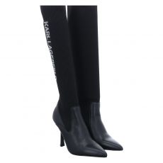  Karl Lagerfeld, Pandara Ii Hi Leg Boot, hoher Textil-Stiefel in schwarz für Damen