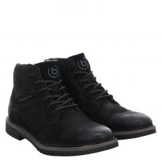  Bugatti Nubukleder-Schnürstiefel in schwarz für Herren