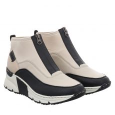  Rieker, Hwk Damen Stiefel, Kunstleder-Chelsea in beige für