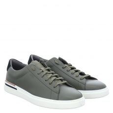  Hugo Boss, Clint_tenn_ltnu, Glattleder-Sneaker in grün für Herren