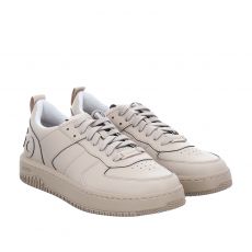  Hugo, Kilian_tenn_fl_n, Glattleder-Sneaker in beige für Herren
