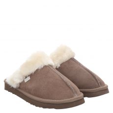  S.oliver, Woms Slides, Veloursleder-Hausschuh in braun für Damen