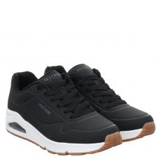  Skechers, Uno Stand On Air, Kunstleder-Sneaker in schwarz für Herren