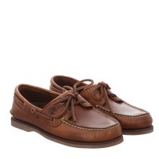  Timberland, Classic 2-eye Boat, Glattleder-Halbschuh in braun für Herren