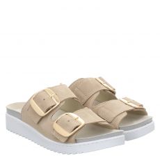 Mubb Veloursleder-Hausschuh in beige für Damen