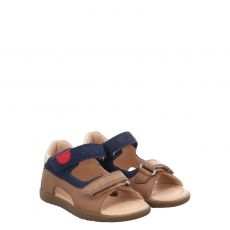  Geox, Macchia, Glattleder-Sandale in braun für Mädchen