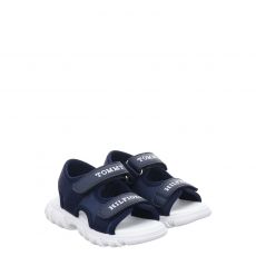  Tommy Hilfiger Kids, Logo Velcro Sandal, Textil-Sandale in blau für Kinder