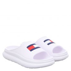  Tommy Hilfiger, Foam Slide, Gummi (synth.)-Pantolette in weiß für Mädchen