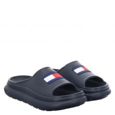  Tommy Hilfiger, Foam Slide, Gummi (synth.)-Pantolette in blau für Mädchen