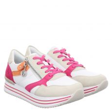  Remonte, Fs Halbschuh, Glattleder-Sneaker in weiß für Damen