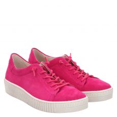  Gabor, Rot, Veloursleder-Slip-On in pink für Damen