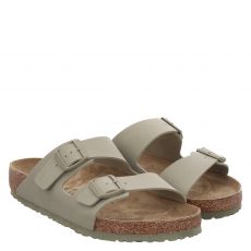  Birkenstock, Arizona Bf Normal, Kunstleder-Pantolette in grün für Herren