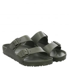  Birkenstock, Arizona Eva Normal, Pantolette in grün für Herren