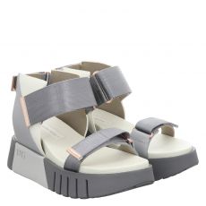  United Nude, Delta Run, Glattleder-Sandalette in grau für Damen