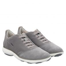  Geox, Nebula, Veloursleder-Slipper in grau für Herren