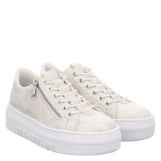  Rieker, Fskdamenhalbschuhe, Kunstleder-Slip-On in silber für Damen