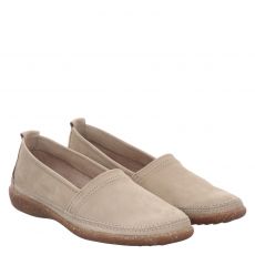  Portania, Cindy, Nubukleder-Espadrille in beige für Damen