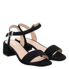  Schuhengel, Sandale, Nubukleder-Sandalette in schwarz für Damen