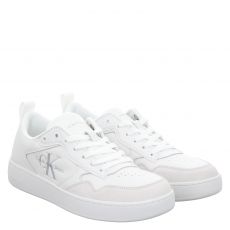 Calvin Klein Jeans, Basket Cupsole Low Lth Ml, Glattleder-Sneaker in weiß für Herren