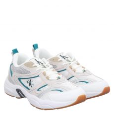  Calvin Klein, Retro Tennis Su-mesh, Textil-Sneaker in weiß für Herren