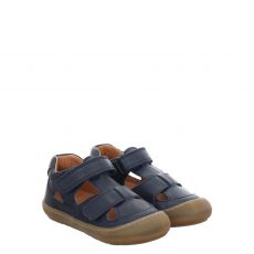  Froddo Glattleder-Lauflernsandale in blau für Kinder