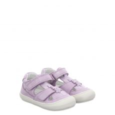  Froddo, Blau, Nubukleder-Lauflernsandale in lila für Kinder