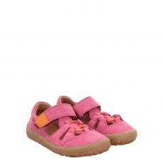  Froddo, Rot, Veloursleder-Sandale in pink für Kinder
