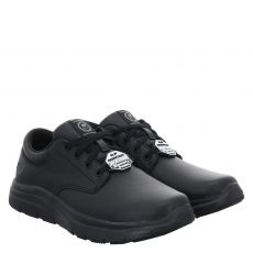  Skechers, Flex Advantage, Glattleder-Arbeitsschuh in schwarz für Herren