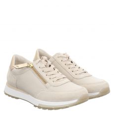  Paul Green, 0075-5310-005, Glattleder-Sneaker in beige für Damen