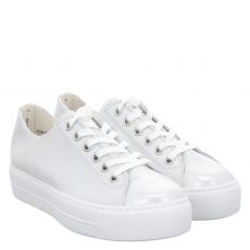  Paul Green, 0075-4790-675/pauls, Nubukleder-Sneaker in silber für Damen