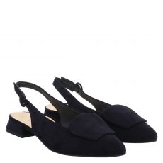 Paul Green, 0075-6090-035, Veloursleder-Pumps in blau für Damen