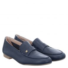  Paul Green, 0075-1056-055, klassischer Glattleder-Slipper in blau für Damen