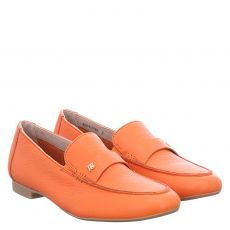  Paul Green, 0075-1056-035, klassischer Glattleder-Slipper in orange für Damen