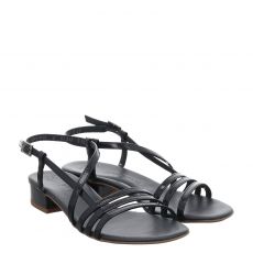 Paul Green, 0075-7621-025/sandale, Lackleder-Sandalette in schwarz für Damen