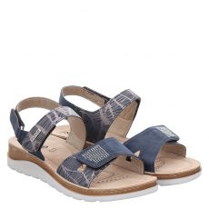  Rohde flache Kunstleder-Sandale in blau für Damen