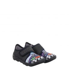  Superfit, Bubble, Textil-Hausschuh in schwarz für Kinder