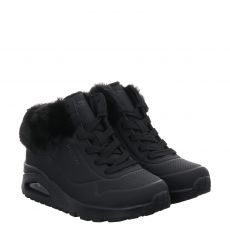  Skechers, Uno, Kunstleder-Winterstiefel in schwarz für Kinder