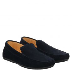  Digel, Salvatore, eleganter Veloursleder-Slipper in blau für Herren