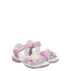  Primigi, Blau, Veloursleder-Sandale in lila für Kinder